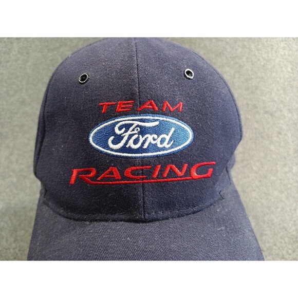Team Ford Racing Charter Member Snap Back Blach Logo Hat Adjustable - Picture 4 of 14